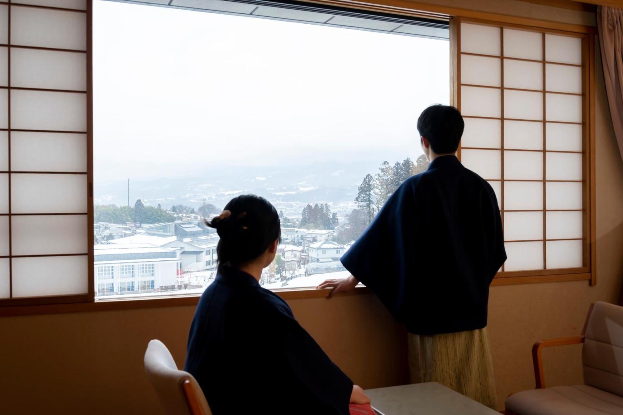 Senkeien Tsukioka Hotel Kaminoyama Dış mekan fotoğraf